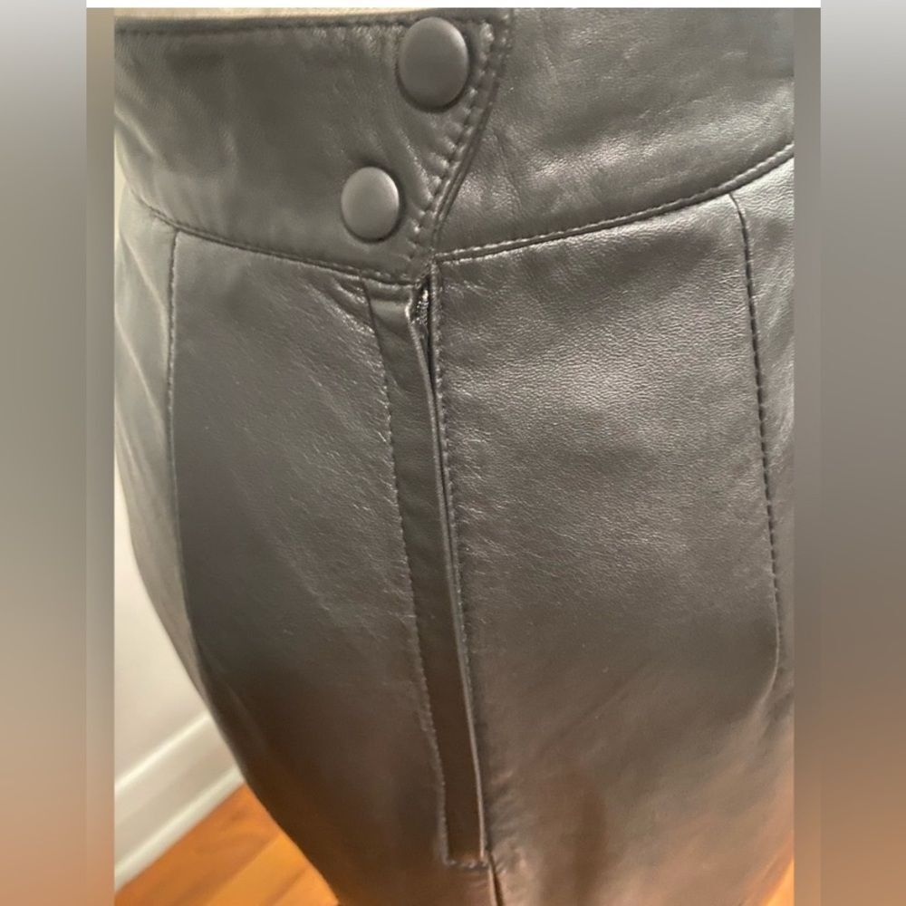 Danier Black Real Leather Pencil Skirt Size 8 - Picture 8 of 11
